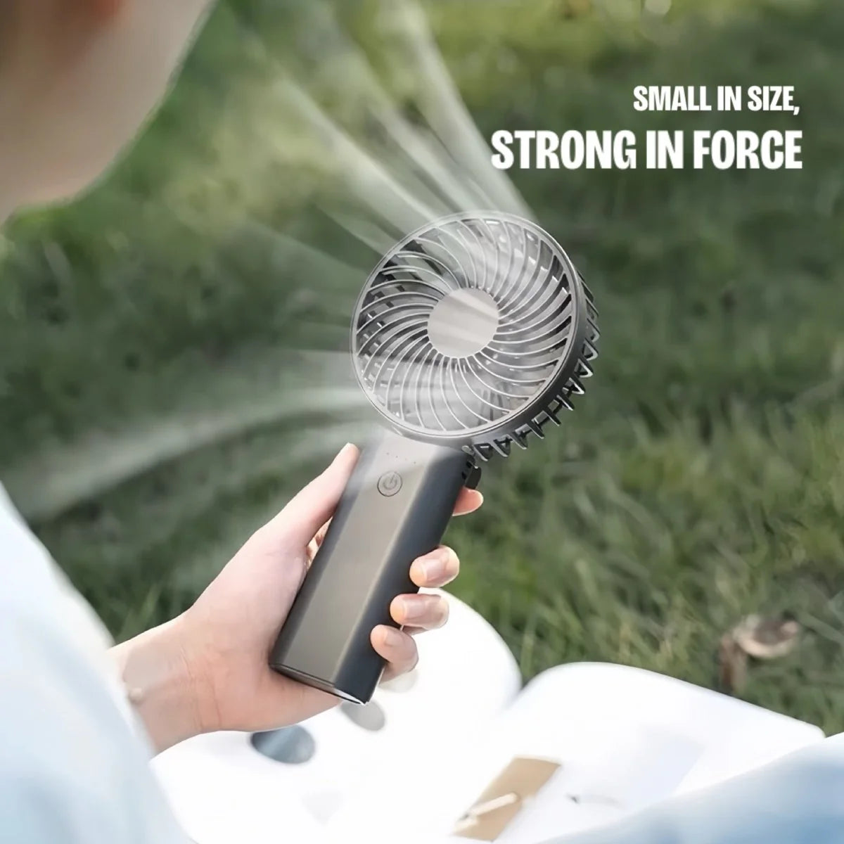 2-In-1 Portable High-Speed Cooling Mini Fan with Power Bank, Foldable Table Fan